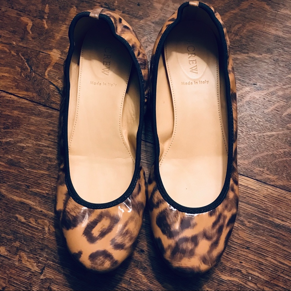 J.Crew Flats Shoes Cheetah Print Leopard Leather